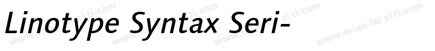 Linotype Syntax Seri字体转换